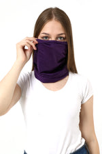 Buff Dikişsiz Boyunluk Maske Baf Bandana Saç Bandı Kamp Aksesuar Mor Desensiz - indirimsepeti