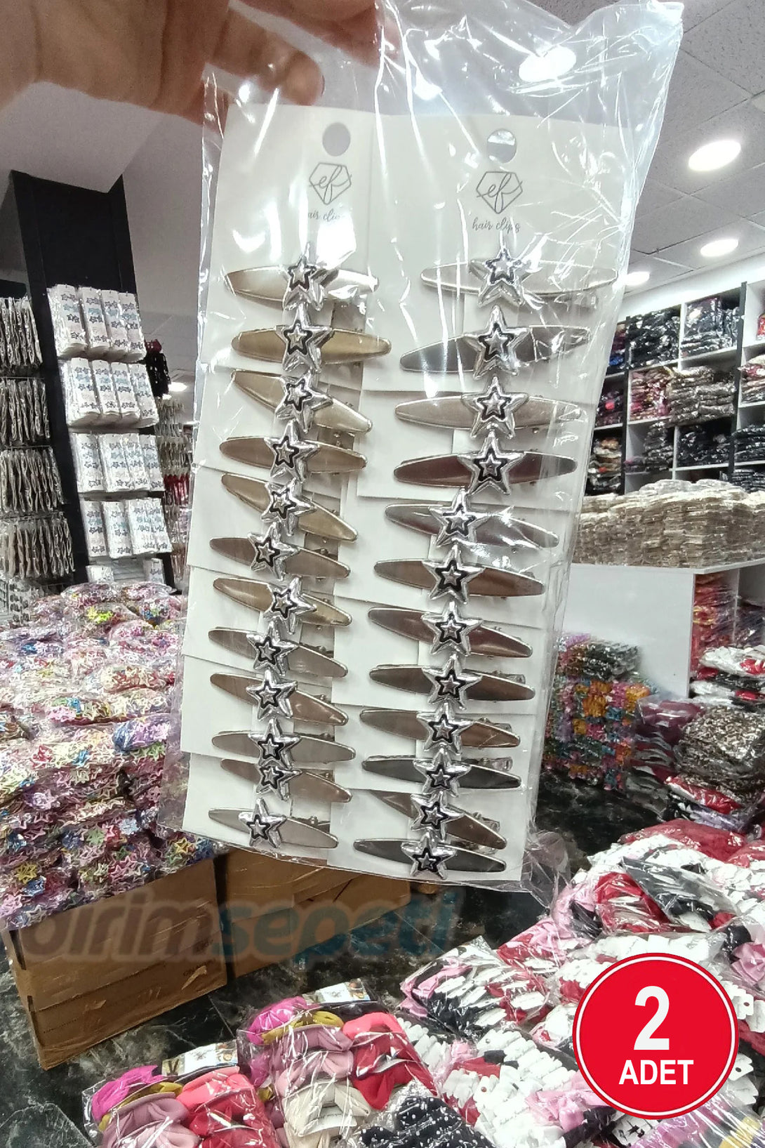 Epoksi Pens Star Yıldız Toka Aparatı Gümüş Renk Nikel Kaplama 2 Adet