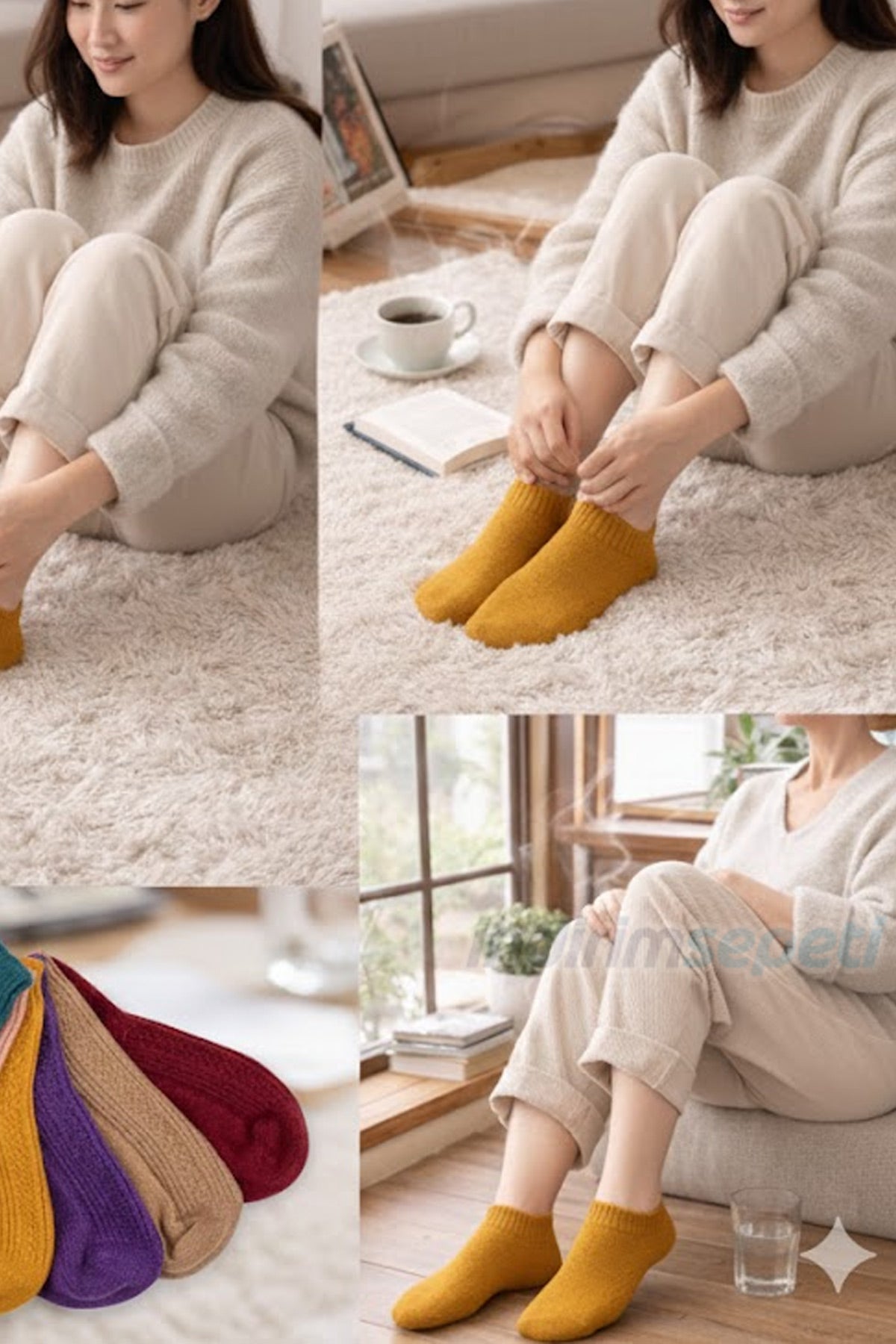 Kışlık Kadın Patik Yün 'lü Uyku Ve Gündelik Çorabı Soft Touch 36 - 40 - indirimsepeti