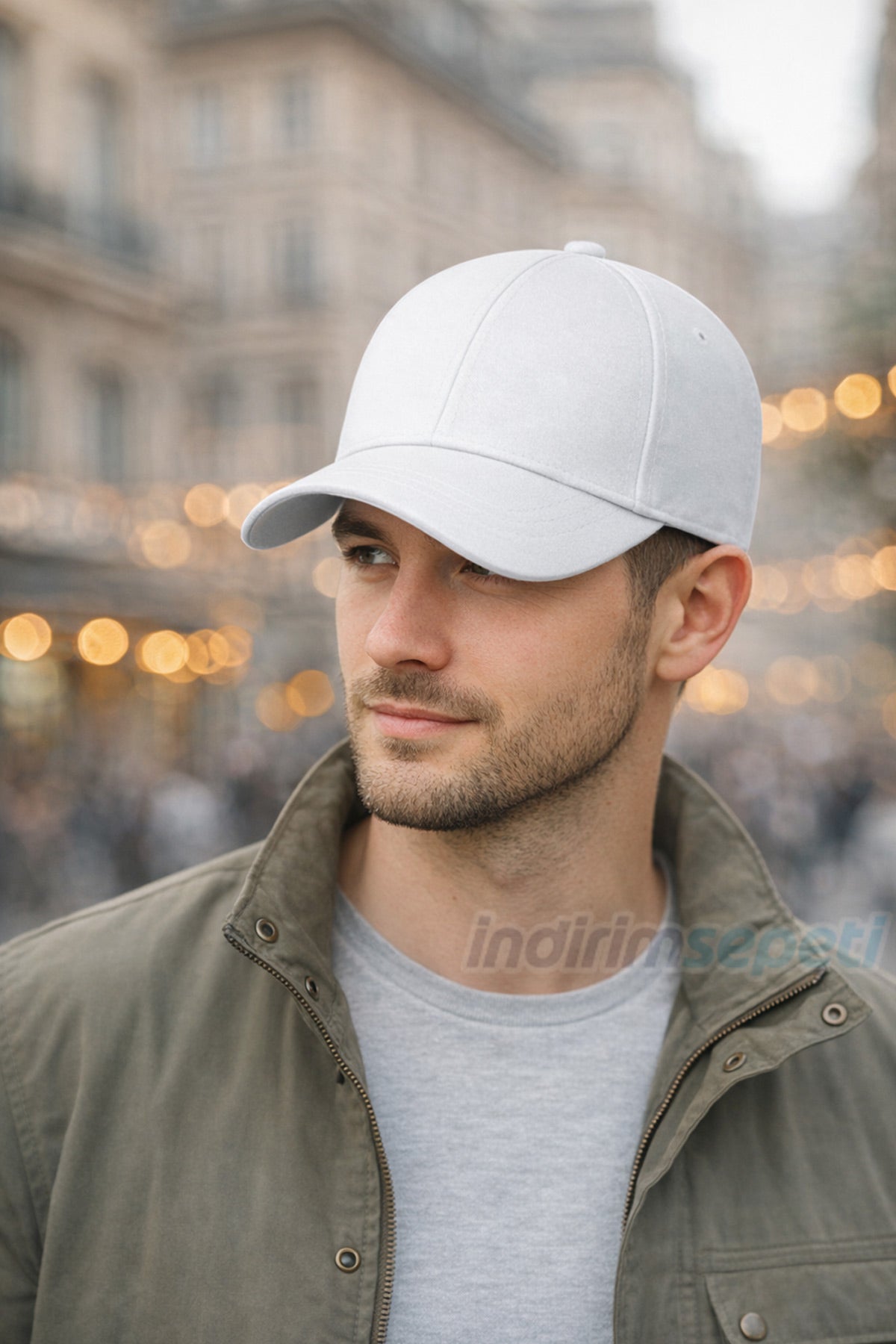 Beyaz Düz Kep Şapka – Ayarlanabilir Unisex Günlük Spor Şapka | Rahat ve Şık Tasarım