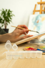 20 ml cc Kapasiteli Pratik Plastik Boya Kutusu – 6'lı Şerit 6x 20Ml 1 Adet - Indirimsepeti