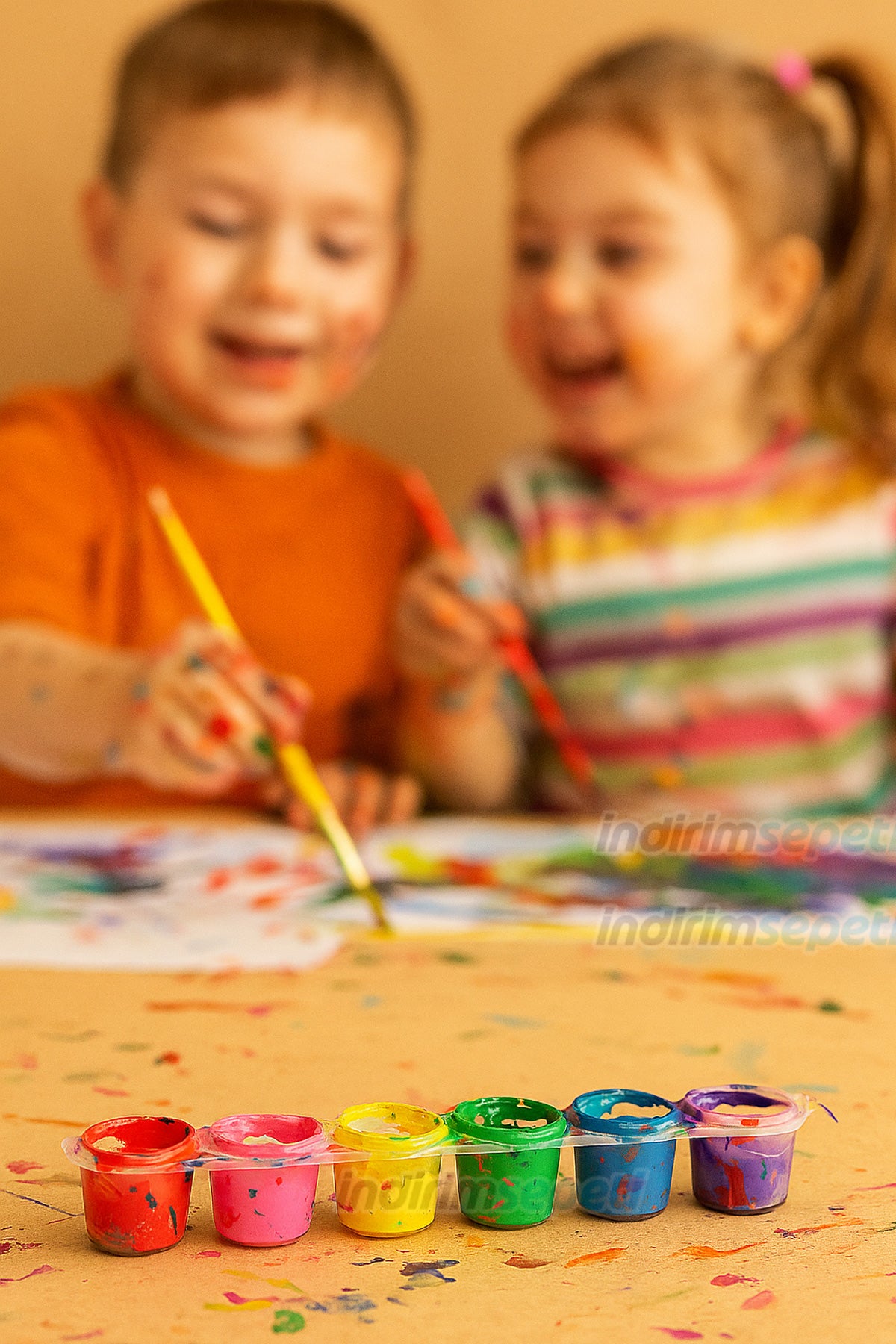 25 ml cc Kapasiteli Pratik Plastik Boya Kutusu – 6'lı Şerit 6x 20Ml 1 Adet - Indirimsepeti