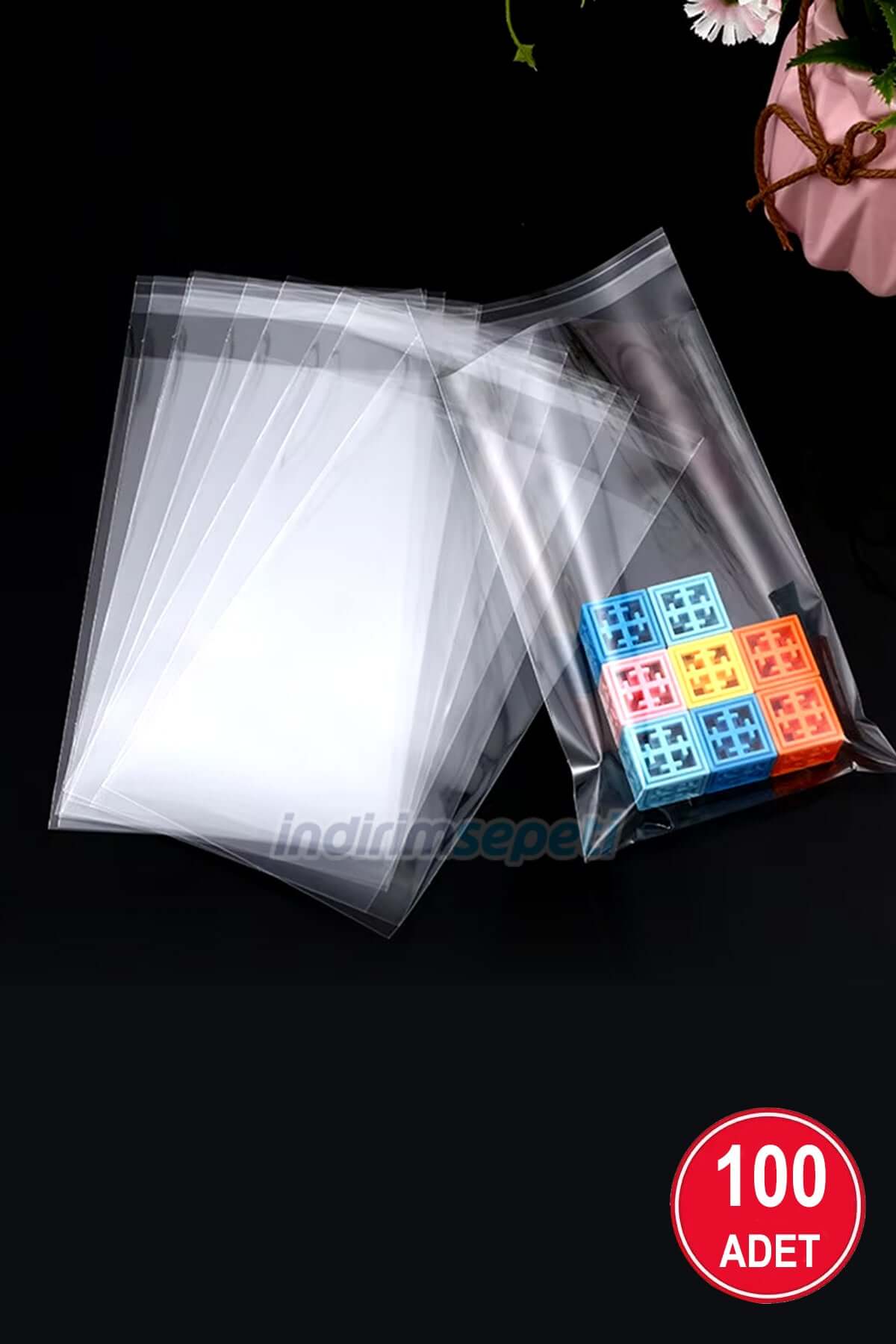 15x25 Opp Jelatin Bantlı Yapışkanlı Naylon Poşet  100 Adet Opipi - Indirimsepeti