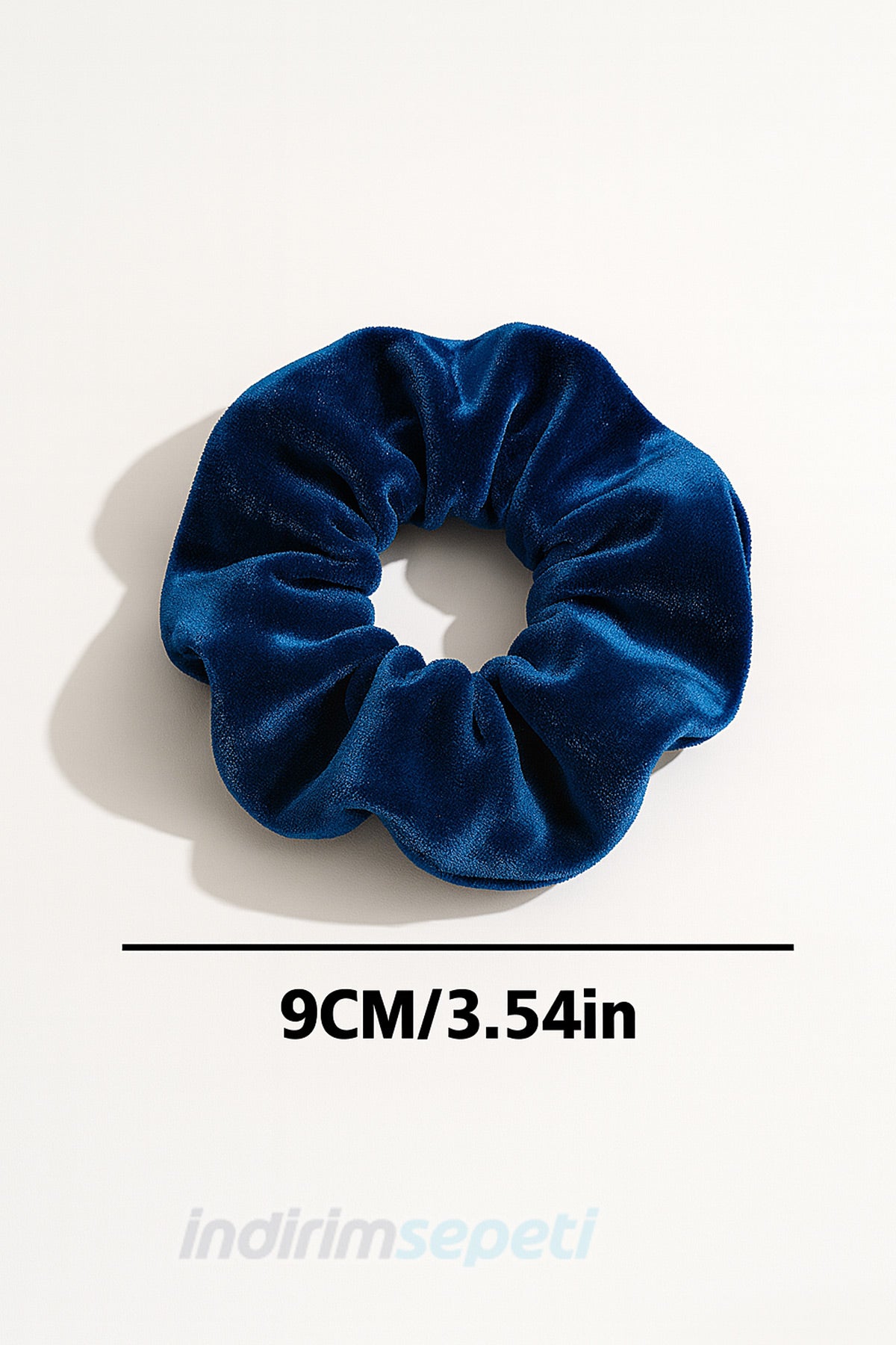Kadife Saç Lastik Toka – Büyük Boy Nazik, Şık ve Günlük Kullanıma Uygun Kadın Saç Aksesuarı Saks Mavi