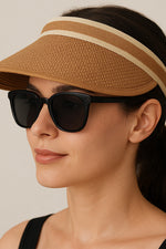 Hasır Şapka Taç Tipi Güneş Vizörü Özel Hafif ve Şık Plaj Vizörü Hasır Siperlik Farklı Model Renk - Indirimsepeti