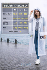 Yağmurluk EVA Yüksek Kalite,Bağcıklı Rüzgar Geçirmez, Cepli | XL Beden Taşıma çantalı Siyah Sarı