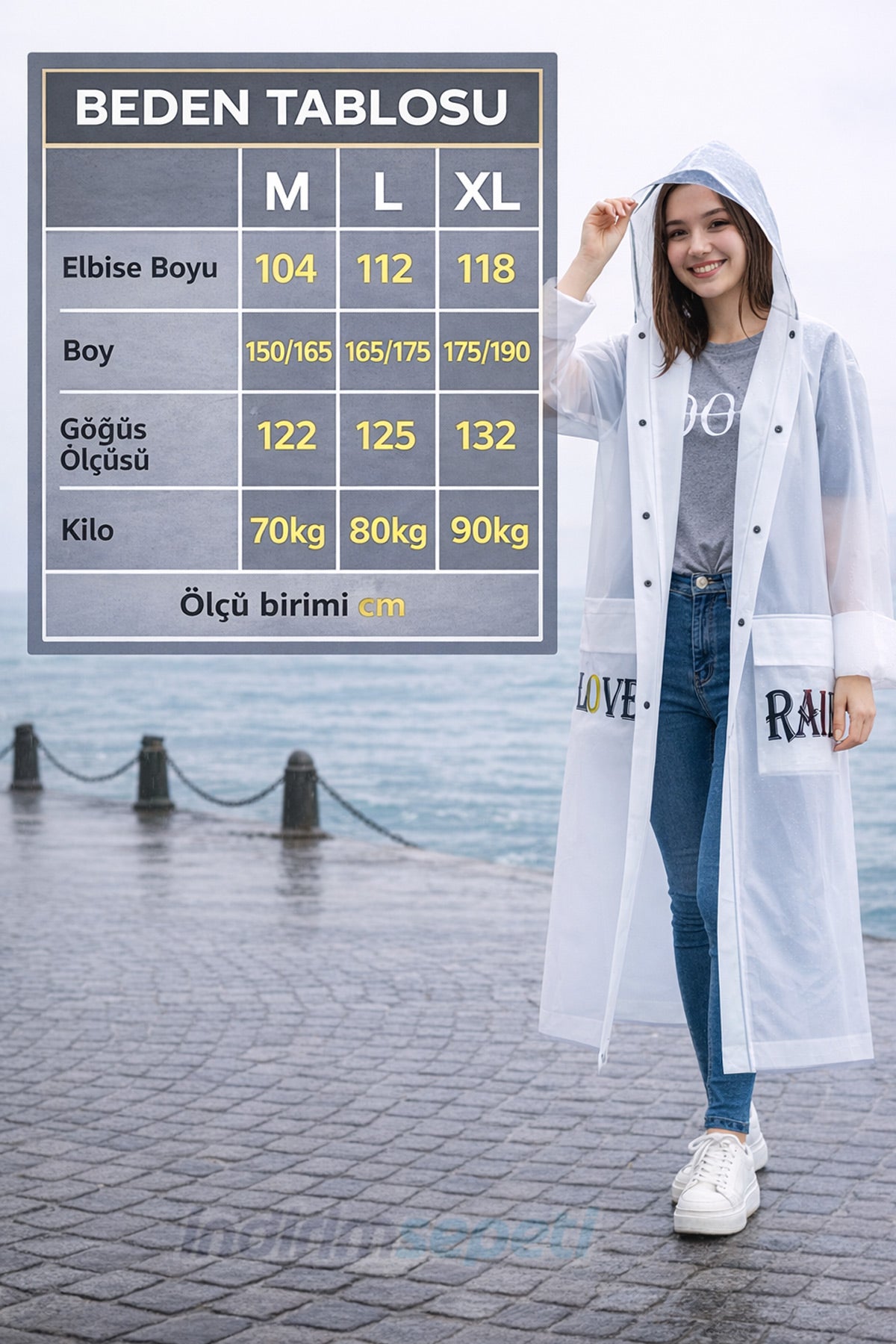 Yağmurluk EVA Yüksek Kalite,Bağcıklı Rüzgar Geçirmez, Cepli | XL Beden Taşıma çantalı Siyah Sarı