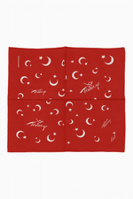 Ayyıldız Türk Bayrağı Temalı Pamuk Kumaş Fular - Kırmızı Bandana - 23 Nisan, 29 Ekim, 19 Mayıs