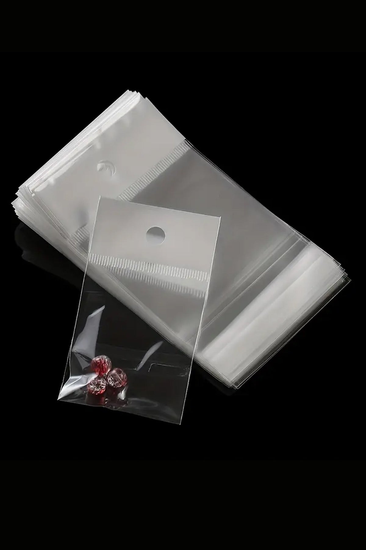 Şeffaf Opipi Jelatin Torba poşet  13×25 cm | Askılı, Yapışkanlı, 100 Adet – Telefon, Gözlük ve Aksesuar Ambalajı