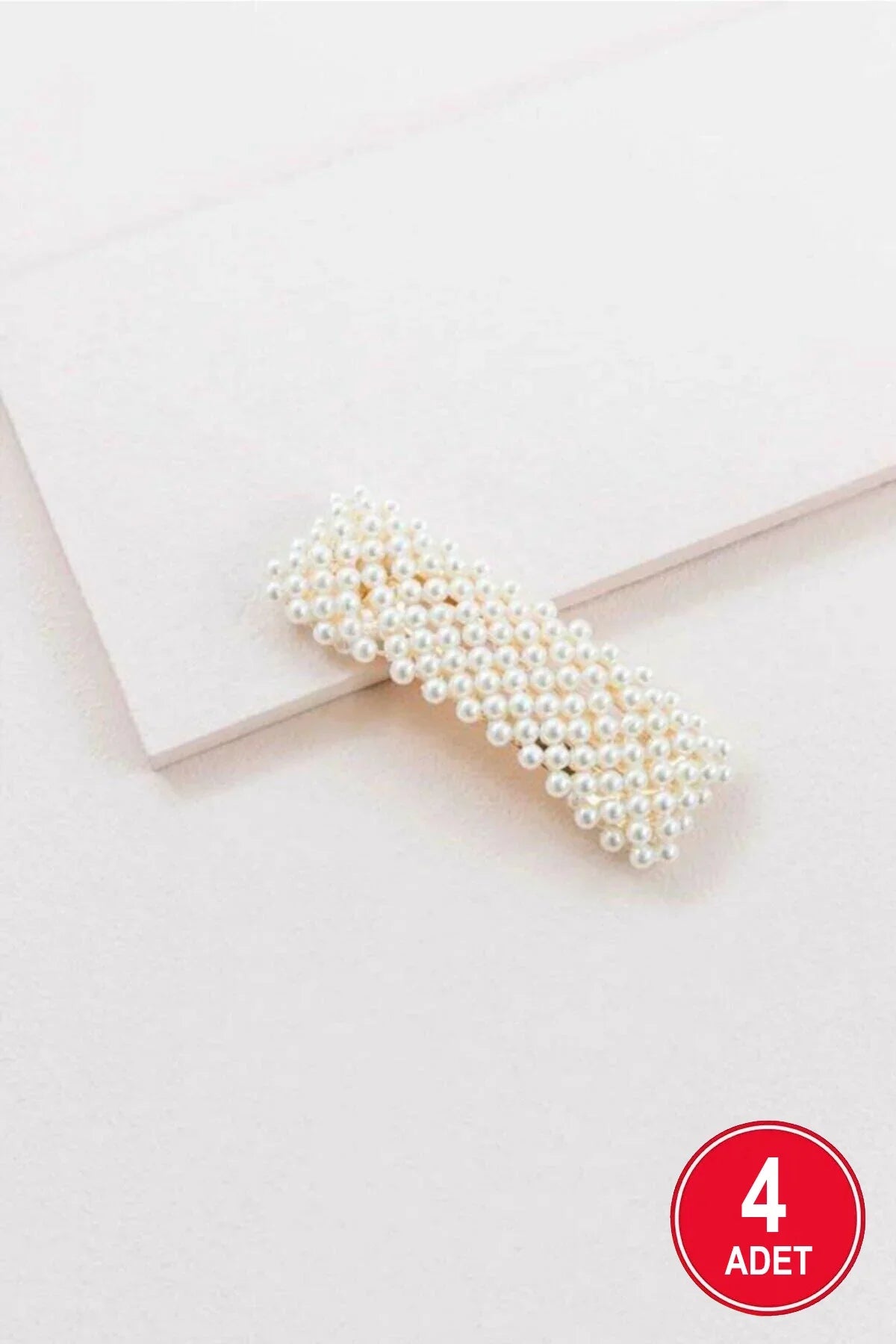 Kadın Incili Yan Toka dikdörtgen 4 Adet - Indirimsepeti