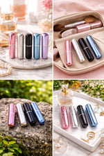 4 Adet Taşınabilir Parfüm Şişesi Sprey Seti – Karışık Renk Mini Doldurulabilir Parfüm Atomizer Seyahat Boy