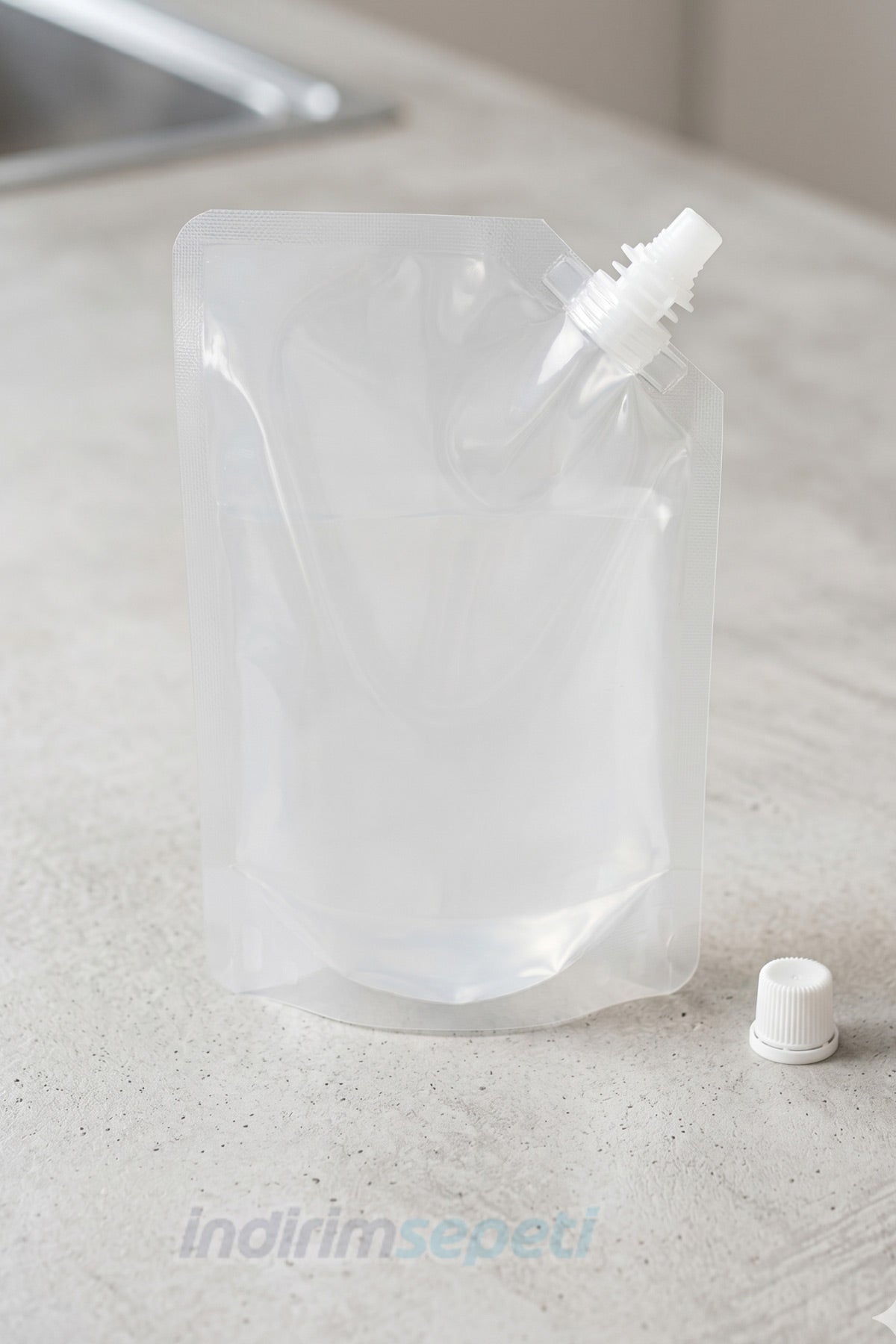 350-400 ML Şeffaf Kapaklı Sıvı Saklama Poşeti | Yeniden Kullanılabilir İçecek & Meyve Suyu Ambalajı