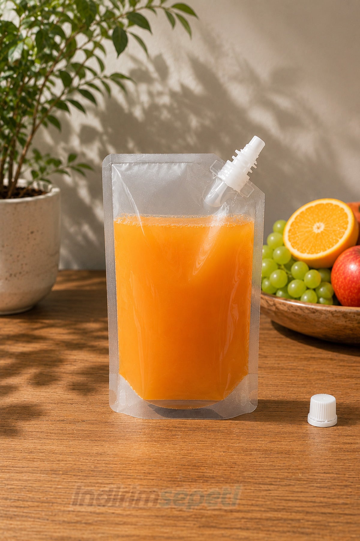 350-400 ML Şeffaf Kapaklı Sıvı Saklama Poşeti | Yeniden Kullanılabilir İçecek & Meyve Suyu Ambalajı
