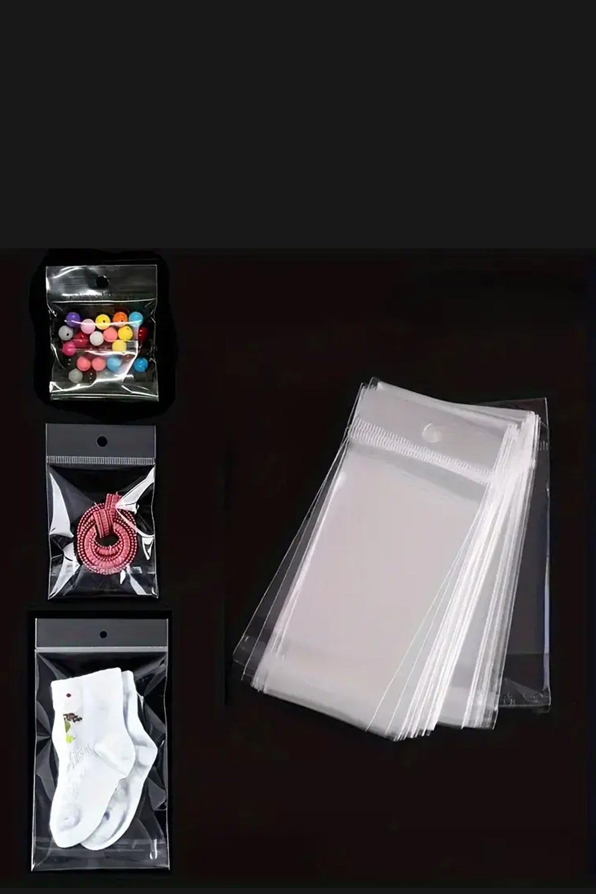 Askılı Opipi Şeffaf Jelatin Torba poşet 24x35 cm | Yapışkanlı, 100 Adet – Telefon, Gözlük ve Aksesuar Ambalajı - indirimsepeti