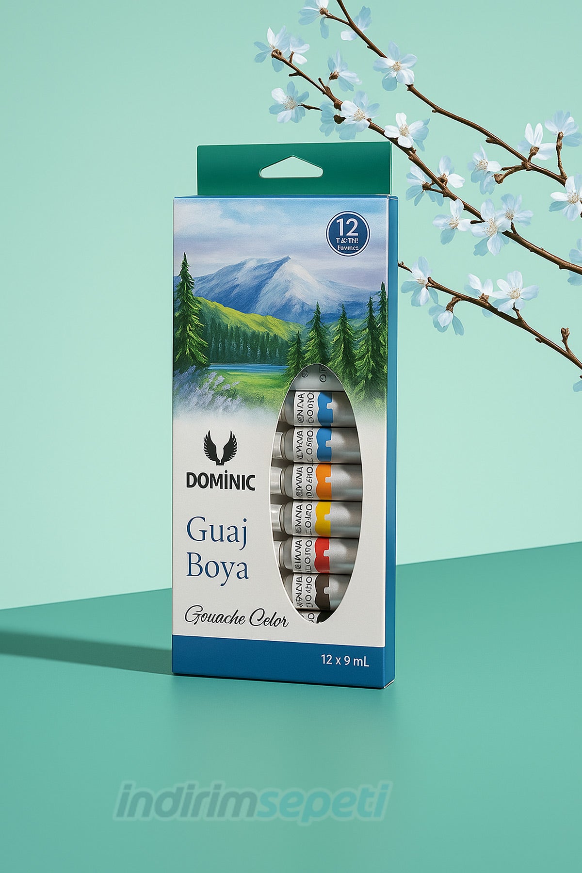 3’lü Sanat Seti – Guaj Boya 12x9ml, Akrilik Boya 12x5ml ve Profesyonel Guaj Boya Seti – 36 Renk Hobi & Sanat Boyama Seti