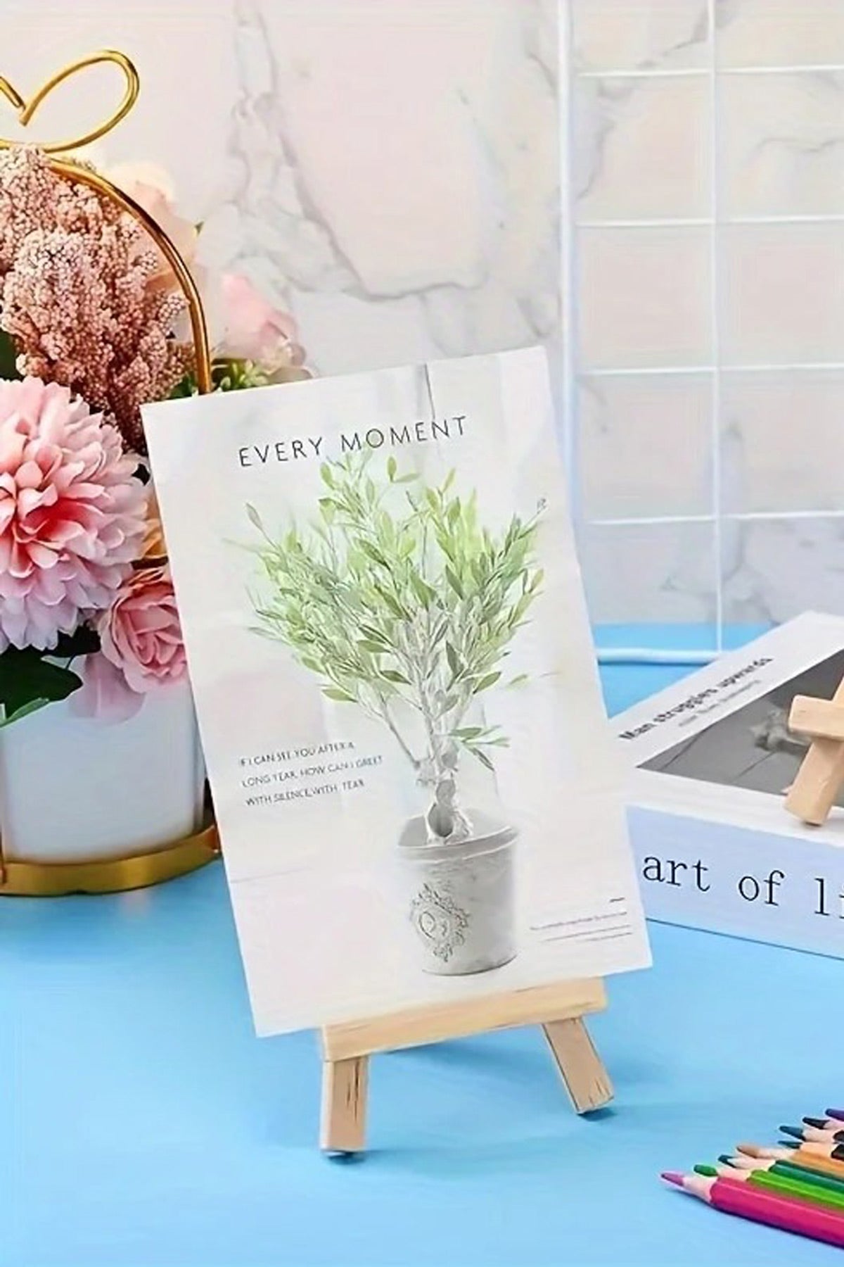 Mini Masaüstü Şövale 15 cm Ahşap,üç Ayaklı,resim Şövalesi,ressam Sanatsal Malzeme - Indirimsepeti