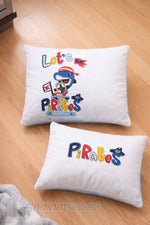 Çocuk Yastık Kılıfı 2’li Set – Korsan Temalı Pamuklu Yastık Kılıfı | 47x36 cm | Ön & Arka Yüz Farklı Desen