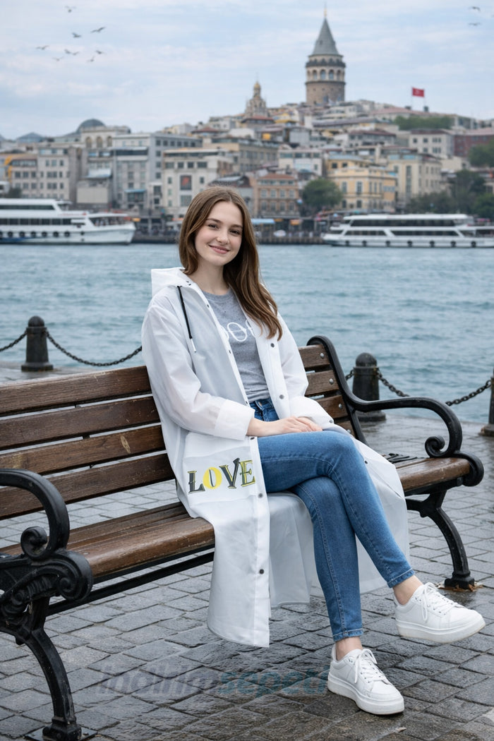 Yağmurluk EVA Yüksek Kalite,Bağcıklı Rüzgar Geçirmez, Cepli | XL Beden Taşıma çantalı Siyah Sarı