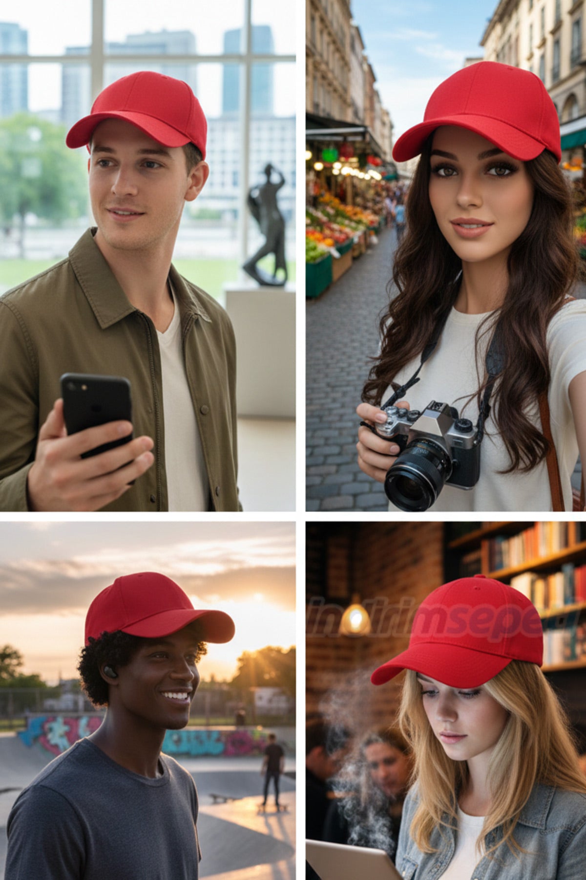 Unisex Kep Şapka – Ayarlanabilir, Günlük Spor Kombinlere Uygun Canlı Renk Basic Şapka