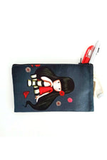 Çiçek Kız Bez Kalemlik Makyaj Çantası Kalem Kutusu Yıkanabilir Fermuarlı Tek Gözlü Bez Kalemlik Cüzdan Makyaj Çantası - Indirimsepeti