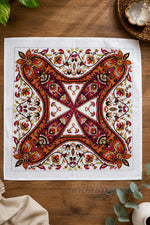 Etnik Desenli Pamuklu Bandana | 52x52 cm Geleneksel Desenli Sokak Stili Unisex Bandana