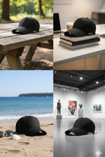 Unisex Siyah Kep Şapka – Ayarlanabilir, Günlük Spor & Şık Kombinlere Uygun Basic Şapka