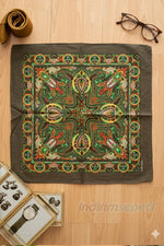 Etnik Desenli Pamuklu Bandana | 52x52 cm Geleneksel Desenli Sokak Stili Unisex Bandana