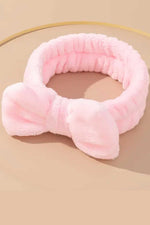 Polar Yüz ve Saç Bandı Makyaj Kafa Bandı Yıkama Spa Kafa Bandı Fiyonklu Açık Pembe - Indirimsepeti