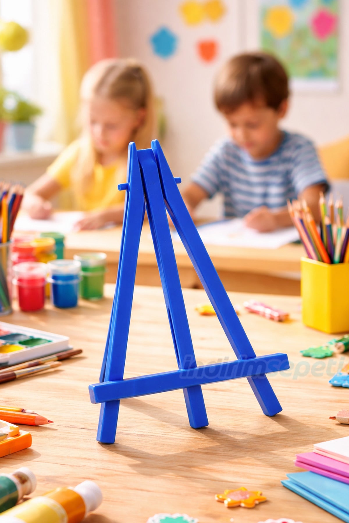 Mini Plastik Şövale 14,5 cm x 8 cm – Küçük Boy Resim Standı | Çocuklar İçin Masaüstü Şövale 1 Adet - indirimsepeti