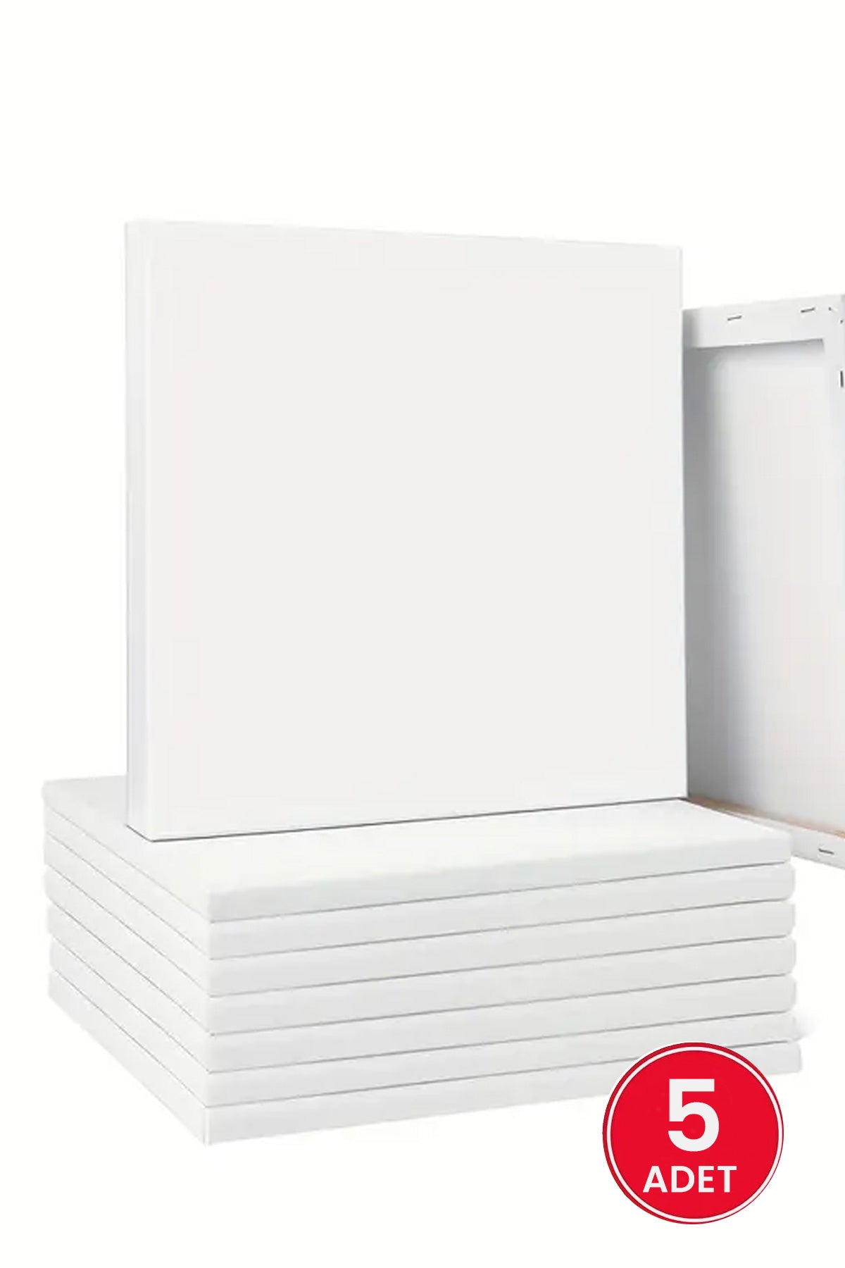 Çocuk Ressam Tuval, 15X15 cm, Boyama Seti Tuvali, 5 adet Esnek Tuval Beyaz Astarlı, Akrilik & Yağlıboya için İdeal, Başlangıçtan - Indirimsepeti