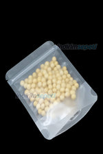 4 Adet Fermuarlı Plastik Gıda Poşeti Buzlu Şeffaf Kilitli Tabanlı 13 x 22 cm - Indirimsepeti