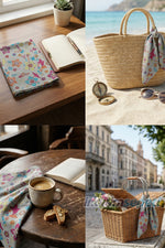Açık Gri Çiçek Desenli Pamuklu Bandana 52x52 cm – Çok Amaçlı Şık Fular & Saç Bandı Aksesuar - indirimsepeti