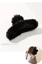 Kadın Pelüş XL Mandal Toka Tüylü Karışık Renk - Indirimsepeti