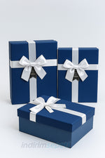 3’lü Pastel Desenli Hediye Kutusu Seti – Şık Kurdeleli Kapak, Dekoratif Saklama Kutuları