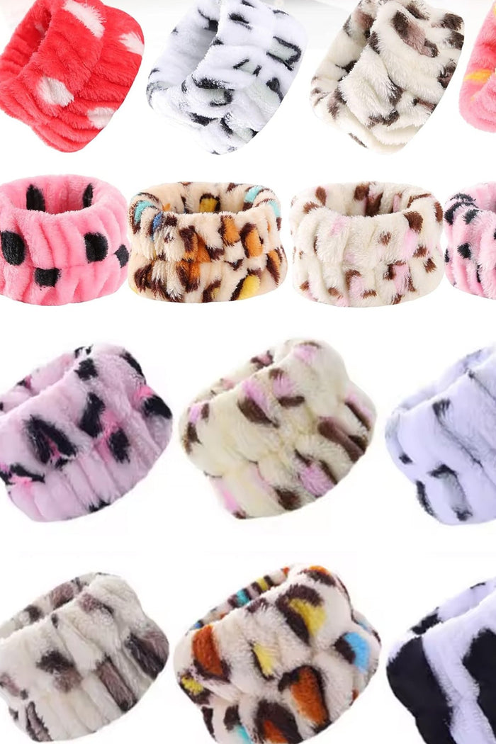 Leopar Desenli Yüz Yıkama Bilekliği, Süper Soft Spa Takımı 2 Adet  Elastik Spa Bileklik - Indirimsepeti