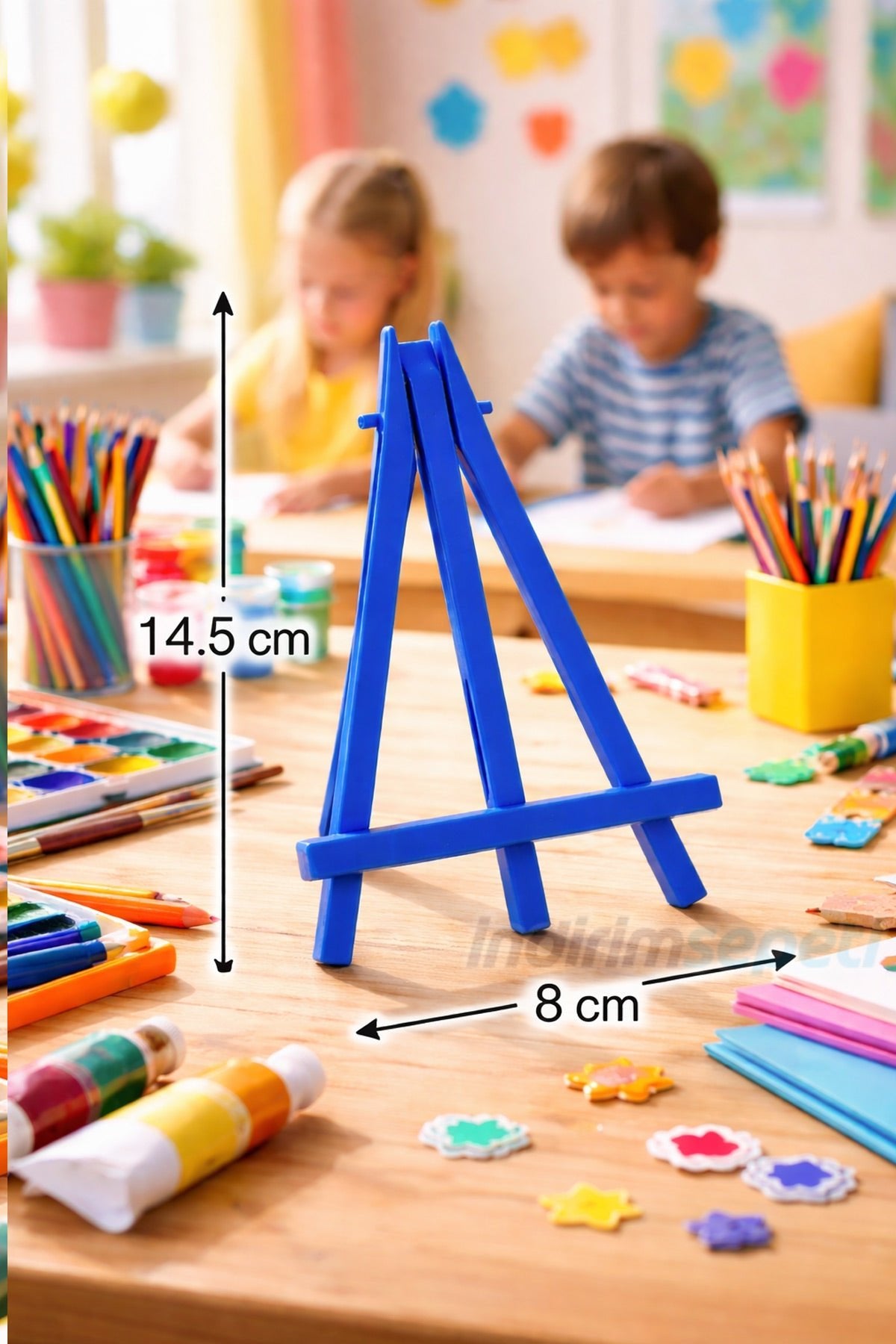 Mini Plastik Şövale 14,5 cm x 8 cm – Küçük Boy Resim Standı | Çocuklar İçin Masaüstü Şövale 1 Adet - indirimsepeti