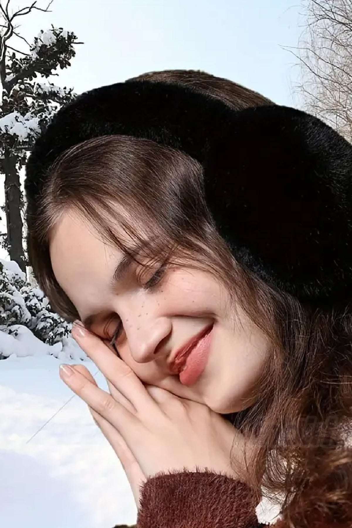 Trend Peluş Kulaklık Katlanır Model Soğuk Koruyucu Peluş Kalın Kışlık Soft Kulaklık Siyah - Indirimsepeti