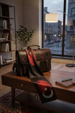 Ay Yıldız Saten Fular 116x18 cm – Özel Seri Türk Bayrak Özel Desenli | Resmi Organizasyon Kurumsal Tören Stil