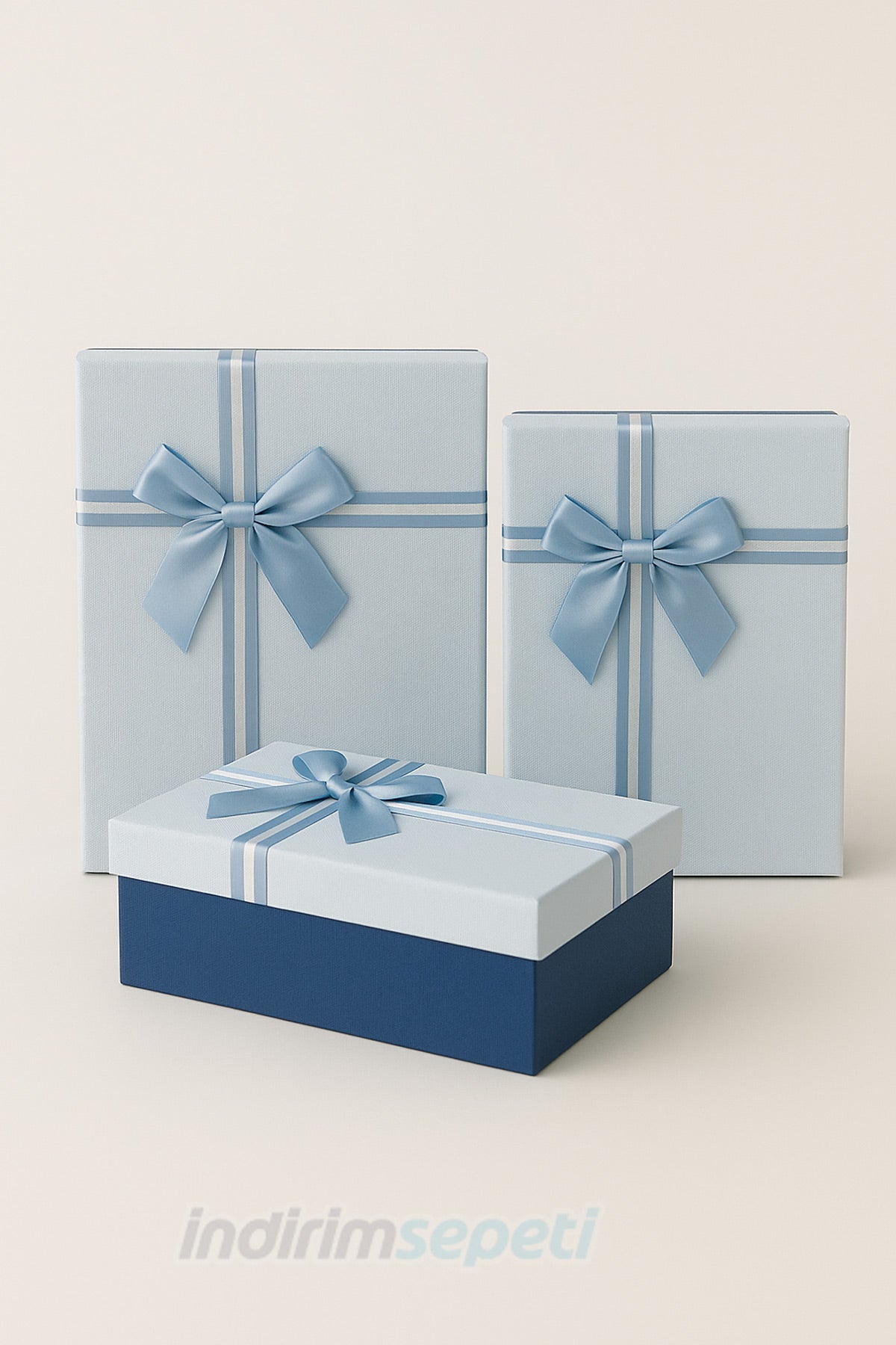 3’lü Pastel Desenli Hediye Kutusu Seti – Şık Kurdeleli Kapak, Dekoratif Saklama Kutuları