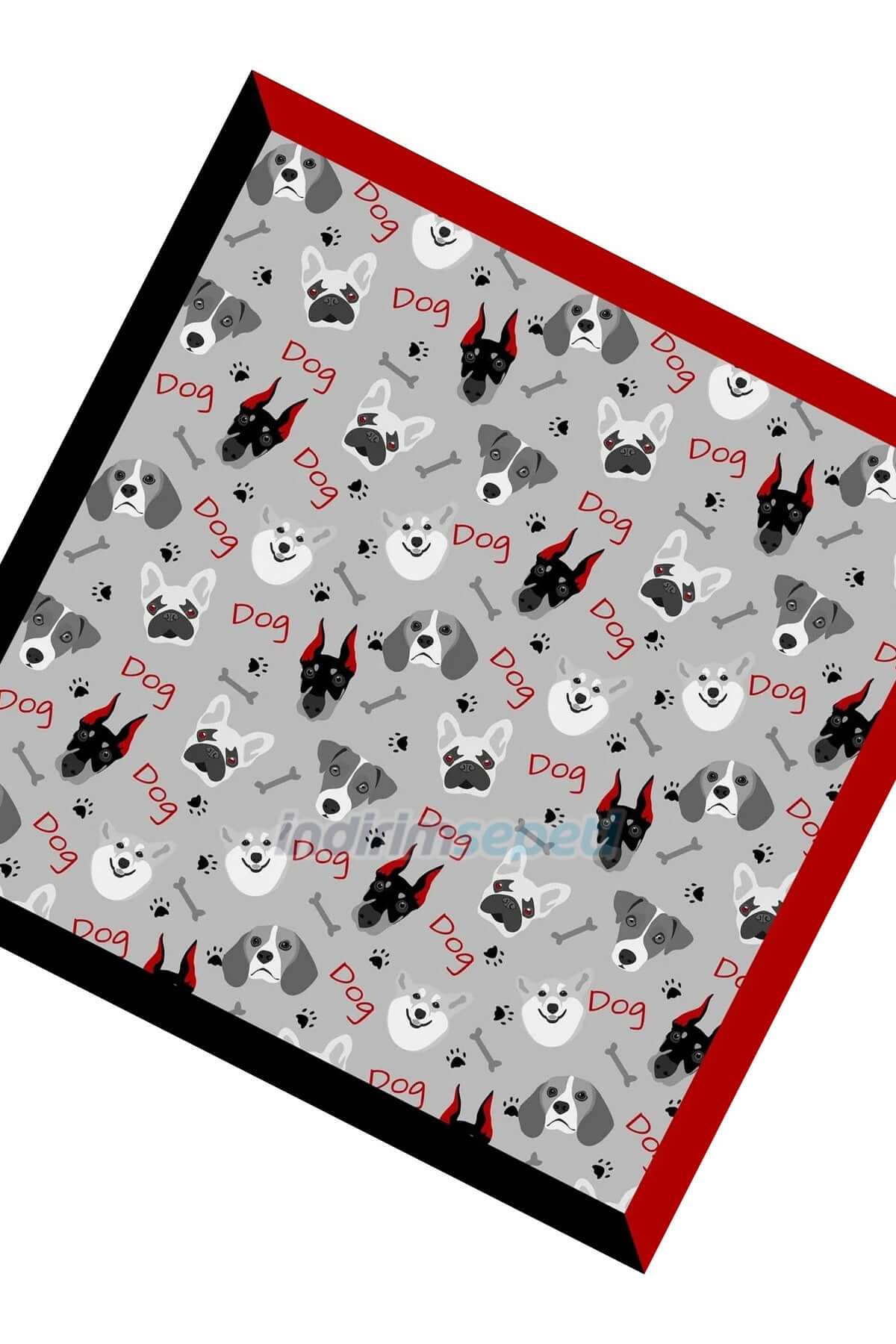 Dost Dog Köpek Desenli Saten Kumaş Fular Parlak ve Soft ipeksi Bandana Friendly Dog Patterned Dog - Indirimsepeti