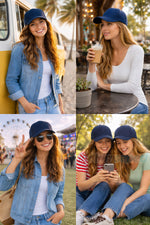 Lacivert Baseball Şapka – Günlük Kombinlere Uygun Spor Kep  Ayarlı Lacivert Kep Şapka