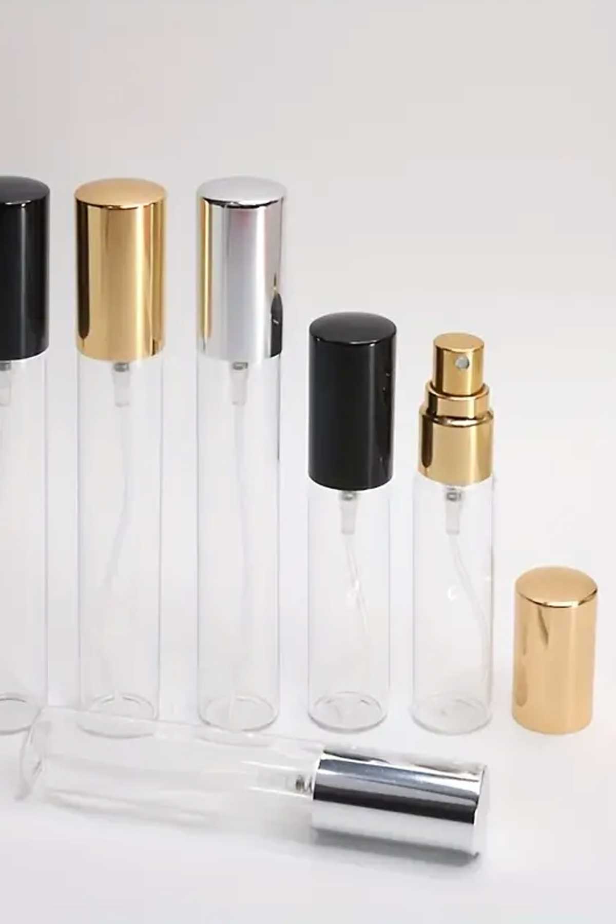 Cam Şişe ince Uzun 20 ml Fısfıs Sprey Hediyelik Cam Kolonya Şişesi Düğün, Nişan, Söz  Gümüş Kapak - Indirimsepeti