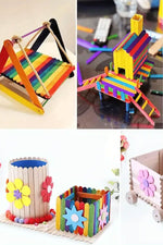 Renkli Dil Çubuğu Abeslang Dondurma Ağda Çubuğu 100 Adet Ahşap Dil Baskı Çubuğu Buzlu Şeker, Model Yapım ve El işi projeler Çubuğu