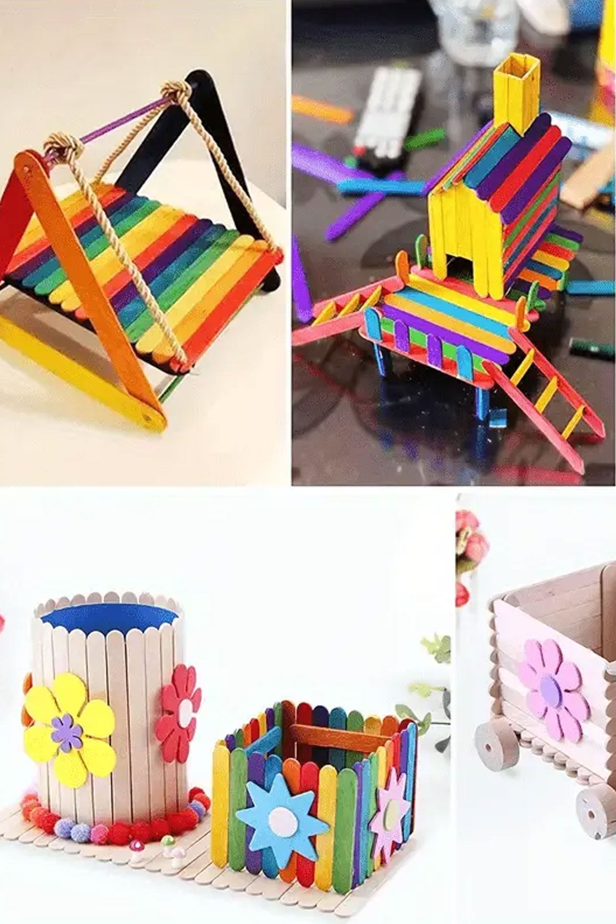 Renkli Dil Çubuğu Abeslang Dondurma Ağda Çubuğu 100 Adet Ahşap Dil Baskı Çubuğu Buzlu Şeker, Model Yapım ve El işi projeler Çubuğu