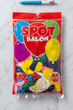 100 Adet Karışık Renk Balon 12 inç (30 cm) – Parti, Doğum Günü ve Organizasyon Balon Seti