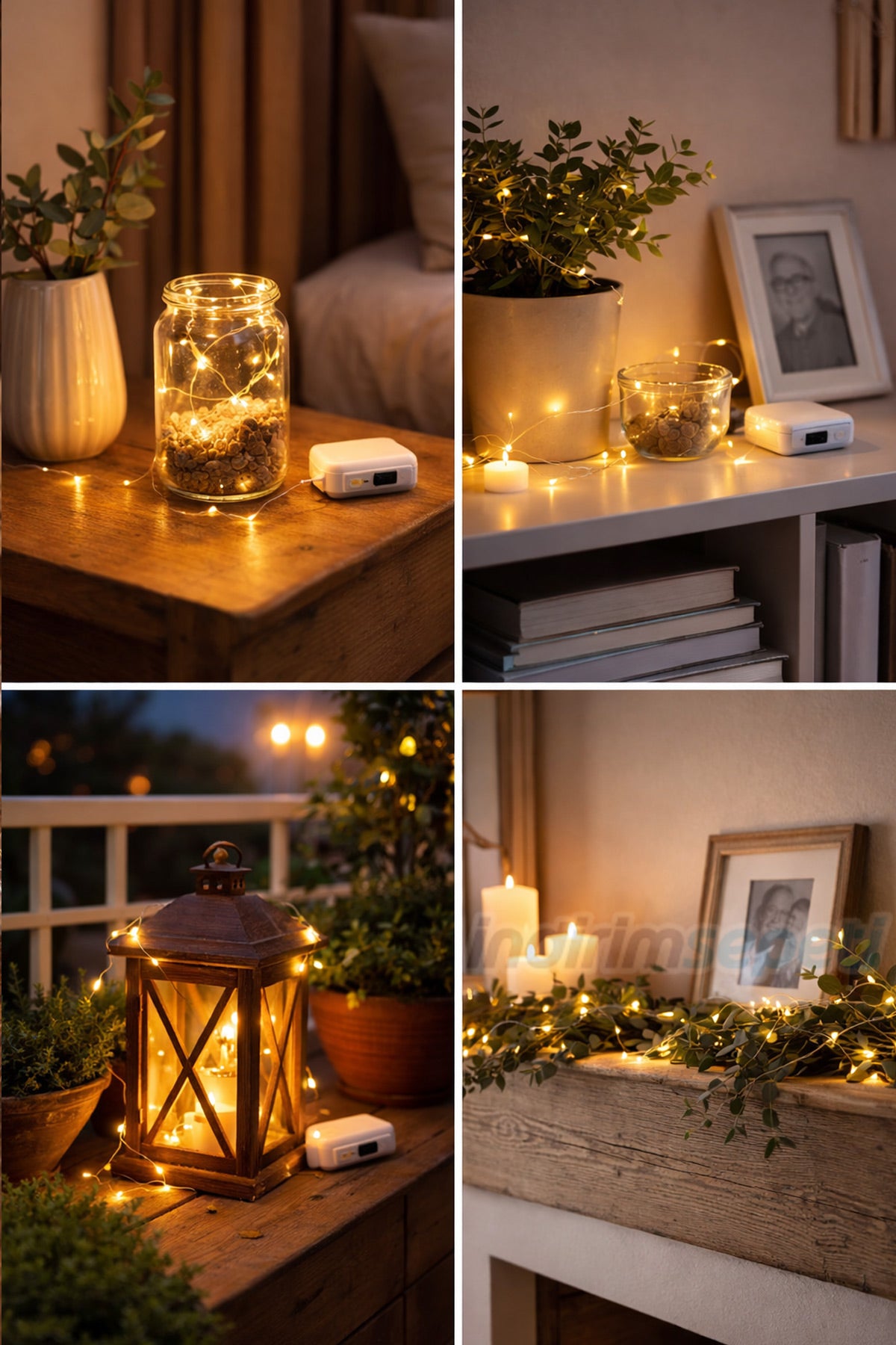 1 Metre 3 Modlu Pilli Peri Led – Sürekli / Yanıp Sönen / Nabız Modlu Dekor Işığı Mini Güç Kutulu Dekoratif led