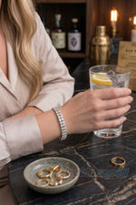 İkili Lastikli Gümüş Renk Su Yolu Bileklik – Kararmaz Şık Kadın Bileklik Seti