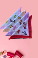 Meyveli Baskılı Pamuklu Kare  Eşarp Nefes Alabilir Boyun Eşarp Günlük Güneş Koruyucu 1 Adet - Indirimsepeti