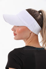 Beyaz Spor Vizör Şapka – Fitness & Tenis İçin Hafif Nefes Alabilir Unisex Şapka