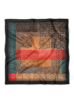 Anadolu Saray Bezeme Tezyinat Sanat Klasik Ornamental Motif Desenli Saten Bandana Fular